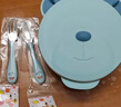 COOKSS儿童餐盘316不锈钢分格婴儿餐具辅食碗宝宝吸盘注水保温碗带叉勺 实拍图