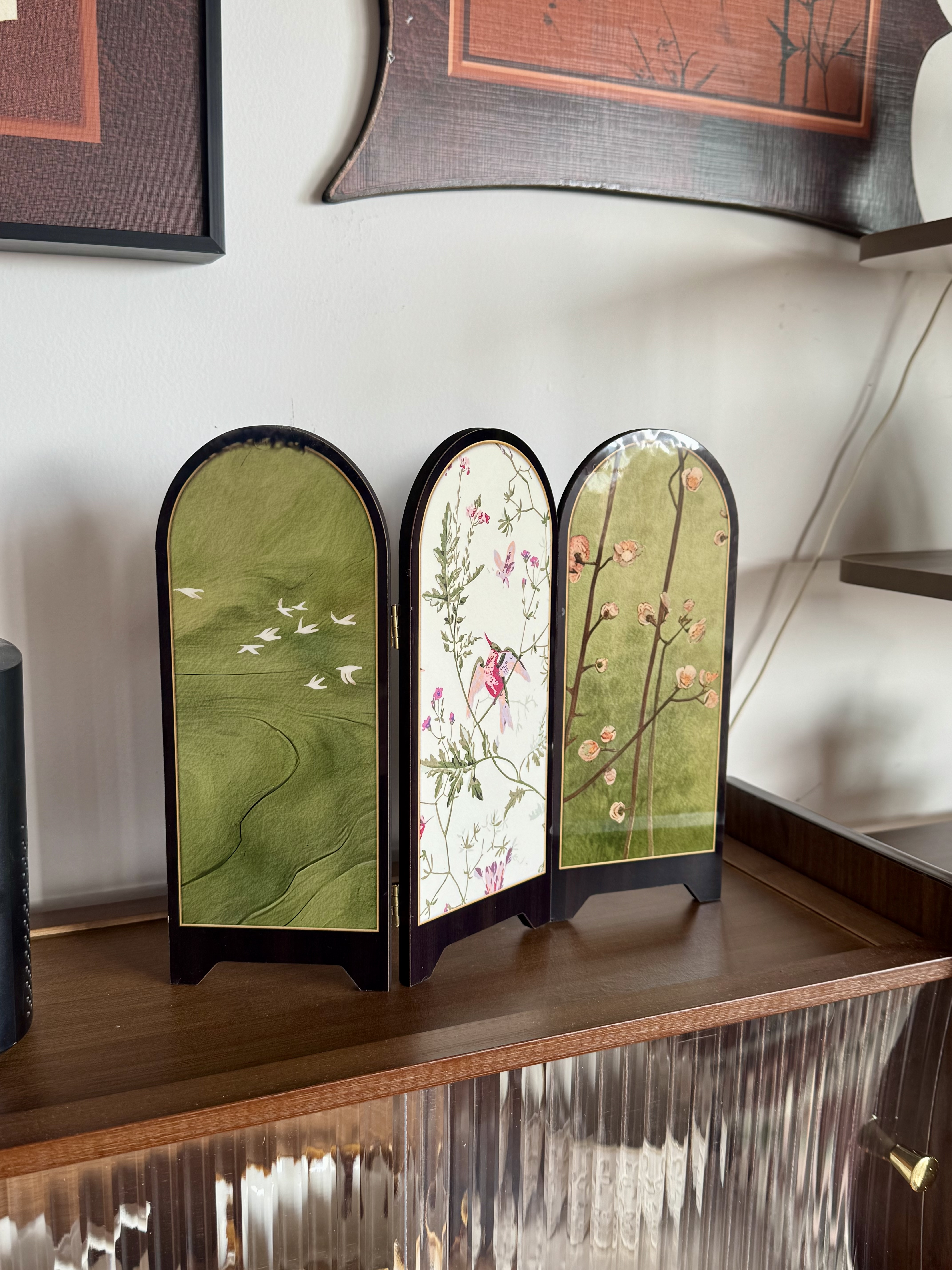范爷家新中式屏风桌面摆件玄关茶桌家居画框装饰品客厅摆画乔迁新居礼品 实拍图