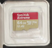 闪迪（SanDisk）64GB TF(MicroSD)内存卡4K极速金卡 A2 V30 U3 兼容大疆Pocket 4/Action 6运动相机 无人机存储卡 实拍图