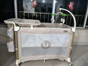优乐博（ULOP）星梦婴儿床可移动多功能一键折叠拼接婴儿床宝宝用品摇篮摇摇床 豪华顶配 一秒收合折叠床-星河金 折叠婴儿床带蚊帐尿布台-晒图送床垫 实拍图