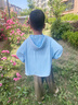 牧萌儿童防晒衣男女童防晒服夏季冰丝凉感宝宝防晒外套披肩 北极熊 L 实拍图