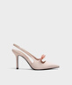 CHARLES&KEITH缎面蝴蝶结尖头高跟凉鞋女生日礼物520礼物送女友CK1-60361556 Light Pink浅粉色 36 实拍图