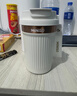 名创优品（MINISO）咖啡杯儿童保温杯高颜值男女车载便携双饮吸管水杯子 云硅白380ml 实拍图