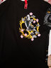 天龙致尊（Denon supreme）短袖t恤男装夏季中国风麒麟刺绣宽松纯棉情侣国潮上衣服男士T恤衫 766瑞狮黑色 L(建议115-140斤) 实拍图