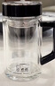 希诺双层玻璃杯带把手高档泡茶杯子男家用办公透明水杯XN-6723 450mL 实拍图