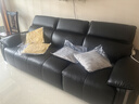 卡尔适黑色真皮沙发客厅2026新款小户型调节大象耳朵意式直排沙发花弄影 2.5米多人位（头靠可调节） 【旗舰版·云端坐感】1.8mm厚头层牛皮 实拍图