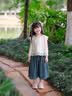 G.duck小黄鸭女童夏装套装2026新款儿童服装中小童女孩衣服娃娃衫两件套 图片色 100 cm 实拍图