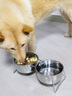DALYKATE德国品牌猫碗狗碗狗狗食盆宠物用品不锈钢双碗喝水碗增高架防打翻 304食品级不锈钢--小号碗+小号碗 【耐腐蚀 不易锈】 实拍图