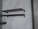 百悍毛巾架免打孔卫生间置物架浴室挂件厕所浴巾架套装卫浴洗手间收纳 实拍图