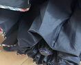 天堂伞 加大雨伞三折 晴雨两用商务伞经典格纹10骨大雨伞男女 藏青 实拍图