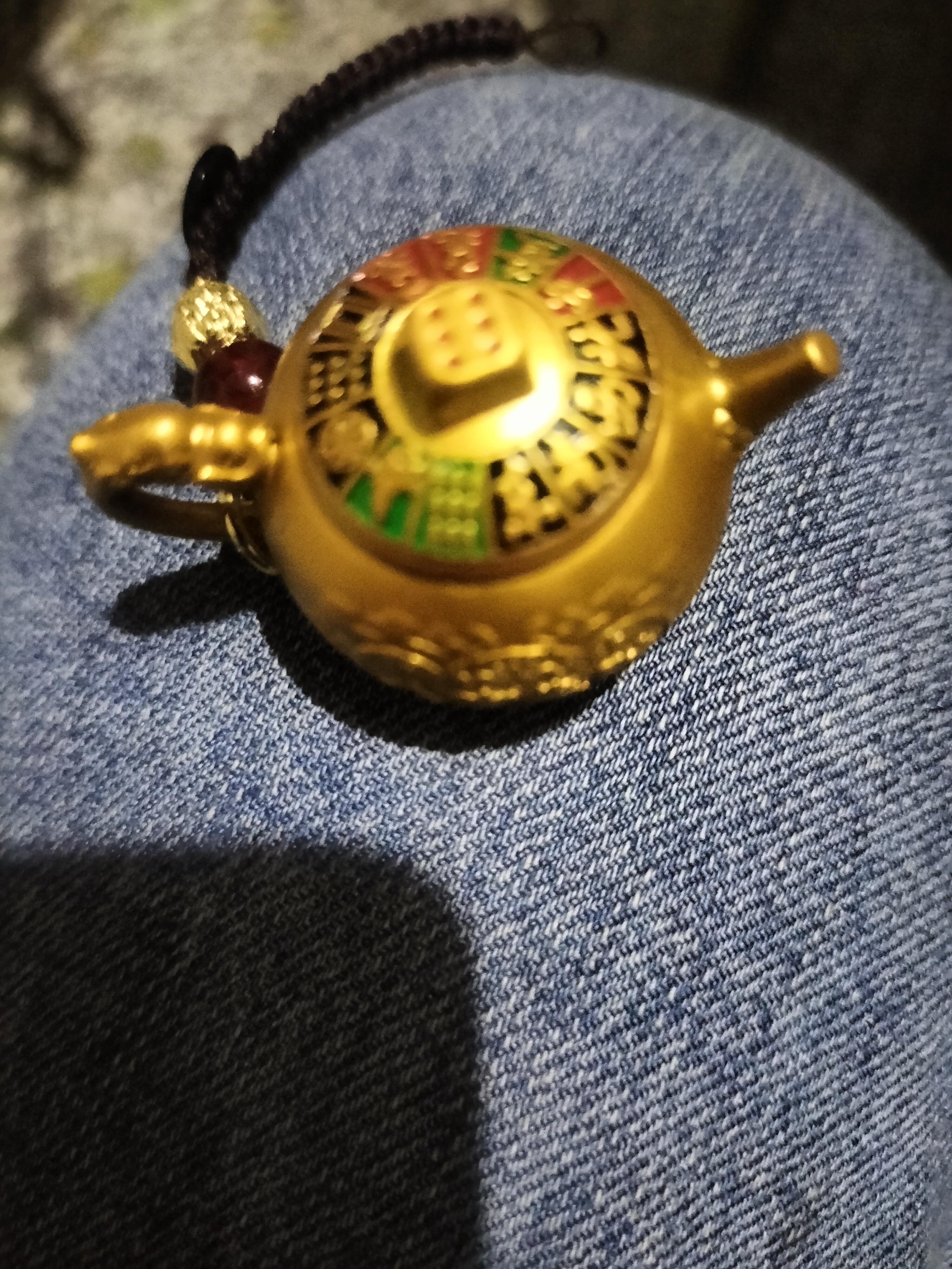铜宾十二生肖打麻将把把壶马上胡手把件招财挂件可旋转小茶壶礼品 彩色把把壶【龙】貔貅金刚绳 实拍图