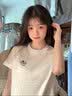 卡帕（Kappa）背靠背t恤女短袖复古26新夏透气纯棉显瘦半袖运动上衣K0E42TD01D 韩国白012-经典百搭丨舒适透气 XL 尺码偏小，建议拍大一码 实拍图