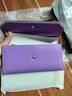 班亚奴（banyanu）钱包女长款三折2025新款女士皮夹时尚真皮大容量多卡位品牌钱夹 紫色-防盗刷 实拍图