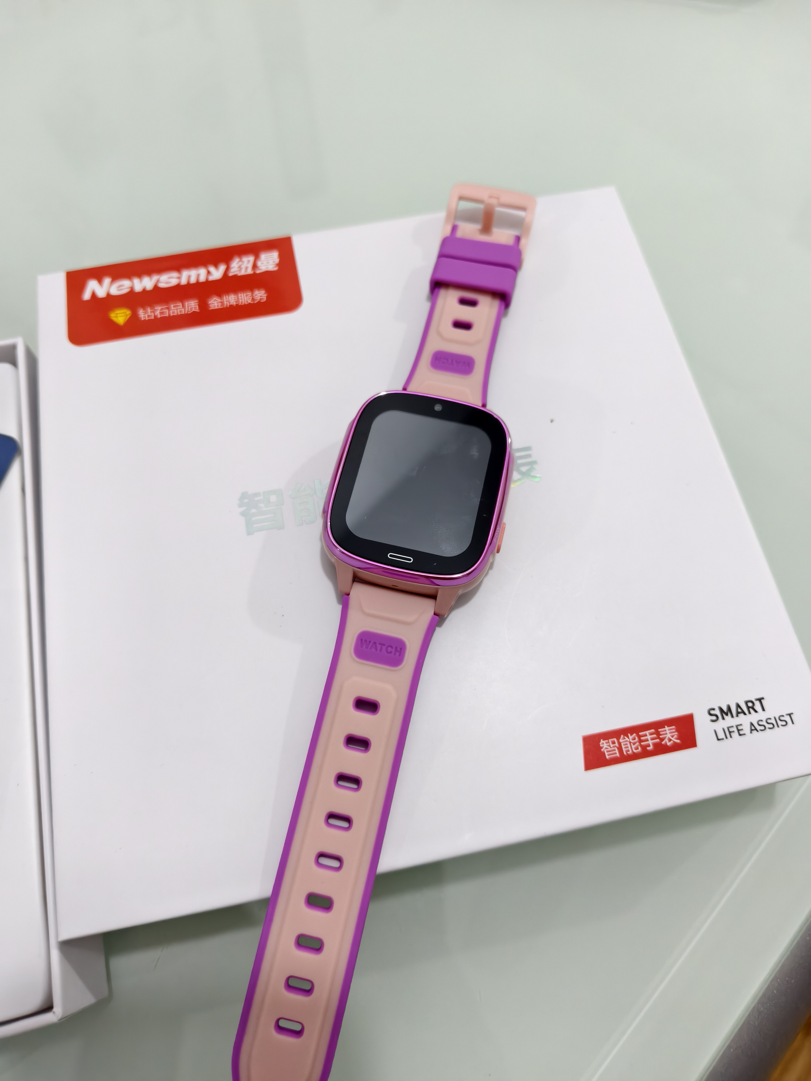 纽曼（Newsmy）A159儿童电话手表学生防水多功能智能WIFI定位4g全网通可插卡初中小学生男童女孩手环手机粉色 实拍图