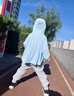 牧萌儿童防晒衣男女童防晒服夏季冰丝凉感宝宝防晒外套披肩 北极熊 L 实拍图