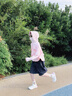 牧萌儿童防晒衣男女童防晒服夏季冰丝凉感宝宝防晒外套披肩 水蜜桃 XL 实拍图