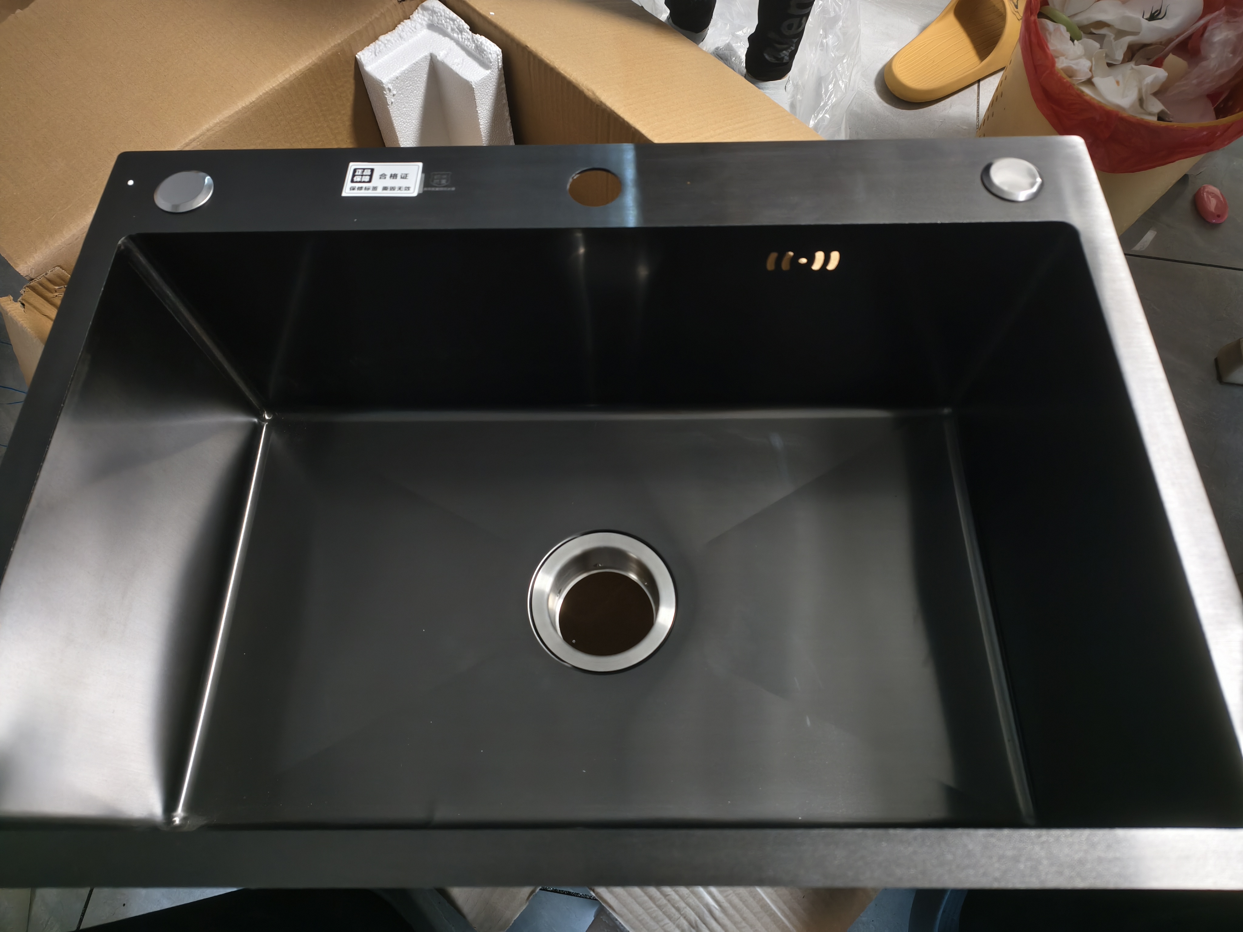 JMOOWO同款洗菜盆水槽大单槽不锈钢加厚水槽家用防刮厨房洗碗槽 65*45【加厚不锈钢】【基础套餐无龙头】 实拍图