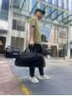 REEYEER1大容量男士旅行包多功能健身包干湿分离手提包商务出差男行李包 炫酷黑 40L 实拍图