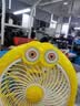 电风扇家用桌面风扇小风扇卡通台扇桌面循环扇转页扇节能制冷学生宿舍办公室卧室客厅柔风 大眼黄 3米延长线款 实拍图