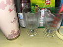 竖纹玻璃高脚杯酸奶冰淇淋杯子高颜值咖啡杯红酒杯 竖纹高脚杯 200ml 2只 实拍图