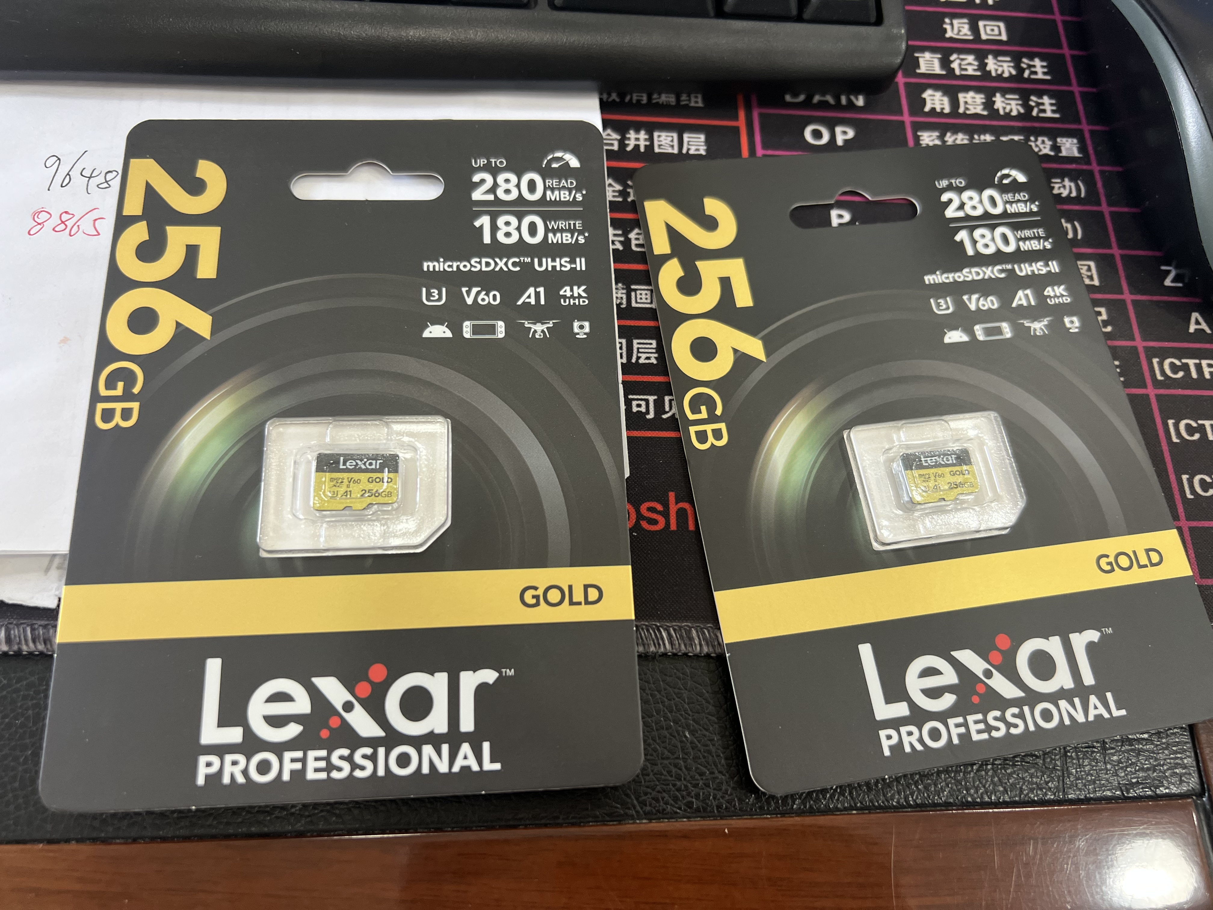 雷克沙（Lexar）256GB TF（MicroSD）存储卡 U3 V60 A1 读280MB/s 写180MB/s 高速内存卡 4K超清录制（GOLD） 实拍图