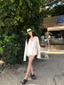 拉夏贝尔百搭长袖衬衫女夏2026薄款高级感宽松显瘦衬衣防晒上衣 白色 2XL 实拍图