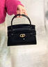 CHARLES&KEITH鳄鱼纹凯莉包手提斜挎婚包包女包生日520礼物CK2-50270880-1 Black黑色 S 实拍图