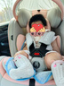 Heekin德国 儿童安全座椅汽车用0-4-12岁婴儿宝宝360度旋转ISOFIX硬接口 尊享粉(遮阳棚+上拉带+侧保护) 实拍图