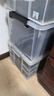 禧天龙塑料衣物收纳箱玩具整理箱车载储物箱55L 透明 1个装 带轮 实拍图