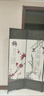 煦悦实木布艺屏风隔断现代中式简约屏风隔断折屏座屏玄关客厅餐厅书房宾馆酒店办公室阳台隔断屏风艾灸养生屏 梅兰竹菊 1.7米高x0.5米宽单面图案一扇 实拍图