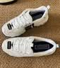 斯凯奇（Skechers）女鞋小白熊女士休闲鞋子厚底增高百搭运动软底老爹鞋女99999863 白色/海军蓝色/WNV 37.5 实拍图