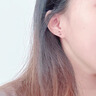 戚小米999纯银螺丝拧扣养耳洞耳钉女耳骨钉耳棒双头男睡觉免摘防掉耳环 999银圆头耳钉4mm（2只价） 实拍图
