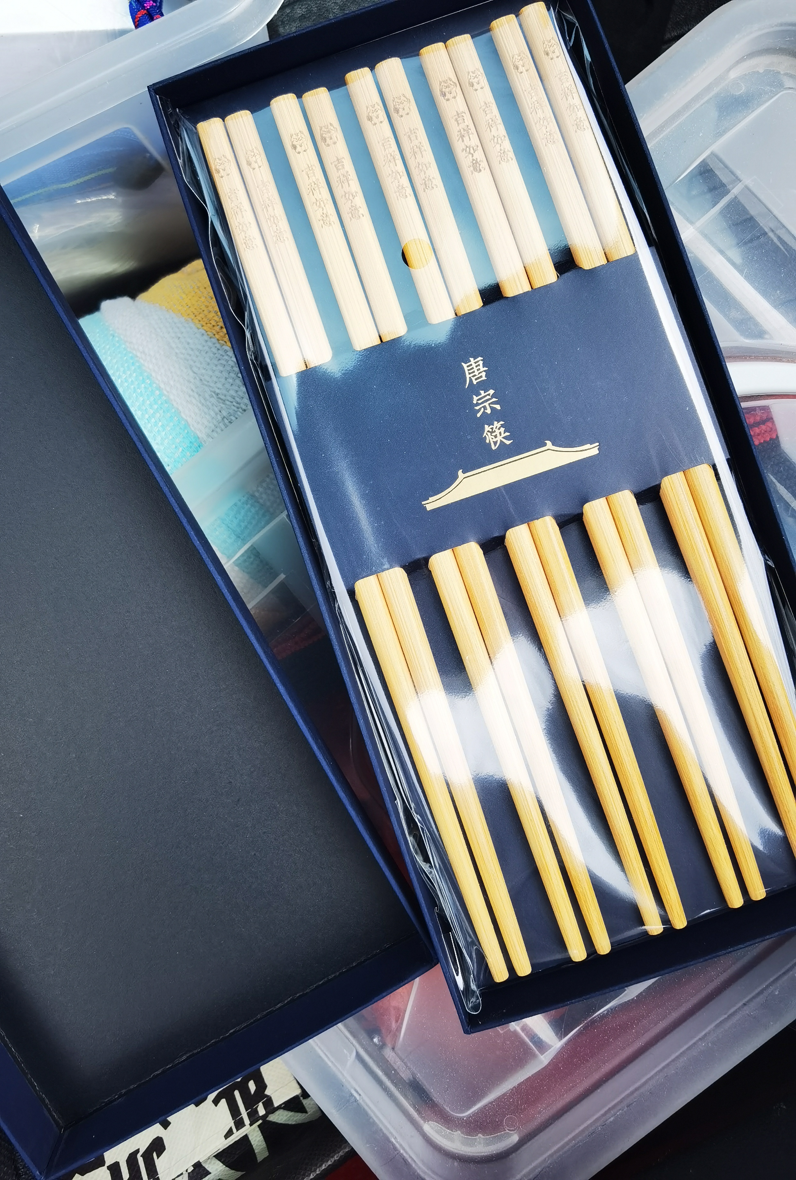 唐宗筷天然楠竹筷子10双装-招财猫吉祥如意 高档礼盒C1473 实拍图