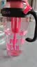 【京东物流】水杯冰霸吸管杯高颜值学生茶水分离大容量杯子 肚肚杯1个-玫红色 实拍图