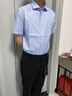 罗蒙（ROMON）短袖衬衫男士2026夏季凉感棉质上衣商务休闲正装白衬衣MQ21白色40 实拍图