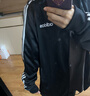 adidas休闲舒适三条纹立领夹克外套男装秋季阿迪达斯官方轻运动   黑色/白（推荐选大一码）   L 实拍图