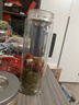 希诺抗菌玻璃杯双层防烫办公车载水杯男高档泡茶杯子XN-9607K 410mL 实拍图