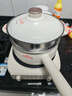 美的（Midea）电煮锅 小电锅 电蒸锅 电火锅 电热锅 分体式可拆洗 2.6L学生宿舍多功能锅 泡面锅 XZC2061 配蒸笼 实拍图