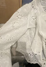 Olrain欧芮儿奶白色雪纺衫女春季新款镂空蕾丝花边长袖衬衫空调衫 奶油白 S 实拍图