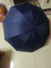 天堂伞 加大雨伞三折 晴雨两用商务伞经典格纹10骨大雨伞男女 藏青 实拍图