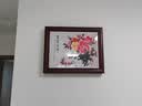 良木新中式电表箱装饰画免打孔总闸开关配电箱遮挡装饰画壁画柿柿如意 15-紫气东来-红褐实木框 80*60CM液压款遮挡70*50 实拍图