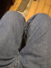 AEMAPE苹果纯棉秋冬季牛仔裤中老年高腰深裆宽松直筒爸爸装百搭加绒长裤 （厚款）D款#浅蓝色 32 (2尺5) 实拍图