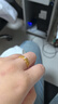 赛菲尔黄金戒指女款足金古法金花丝黄金镶嵌珍珠戒指送女友老婆生日礼物 约4.15克 实拍图