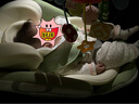 Prigel舒安pro新生婴幼儿宝宝儿童安全座椅可坐可躺车载汽车用0-6-12岁 舒安pro 奶油青提(不窝脖设计+单手旋转+175°大躺角) 实拍图