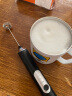 佰好佳 【德国品质】电动奶泡机咖啡打奶泡器家用牛奶打发器便携式手持奶泡机不锈钢打蛋器烘焙工具 充电款【2款刷头可替换】雅致黑 实拍图