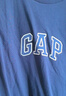 GAP男女装春季款纯棉字母logo短袖T恤常规上衣美版570044 深蓝色 2XL 美码 3XL亚洲码185/124A 实拍图