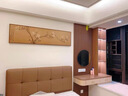 良木主卧老人卧室床头挂画新中式茶室装饰画客厅沙发背景墙壁画高级感 E-玉兰图-棕木框+布艺 50*180CM 实拍图
