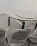 丰舍 餐桌 可变圆桌伸缩折叠实木岩板餐桌椅组合现代轻奢餐桌餐厅饭桌 黑白色-雪山白岩板-101皮椅 【1.35米】 一桌6椅 实拍图