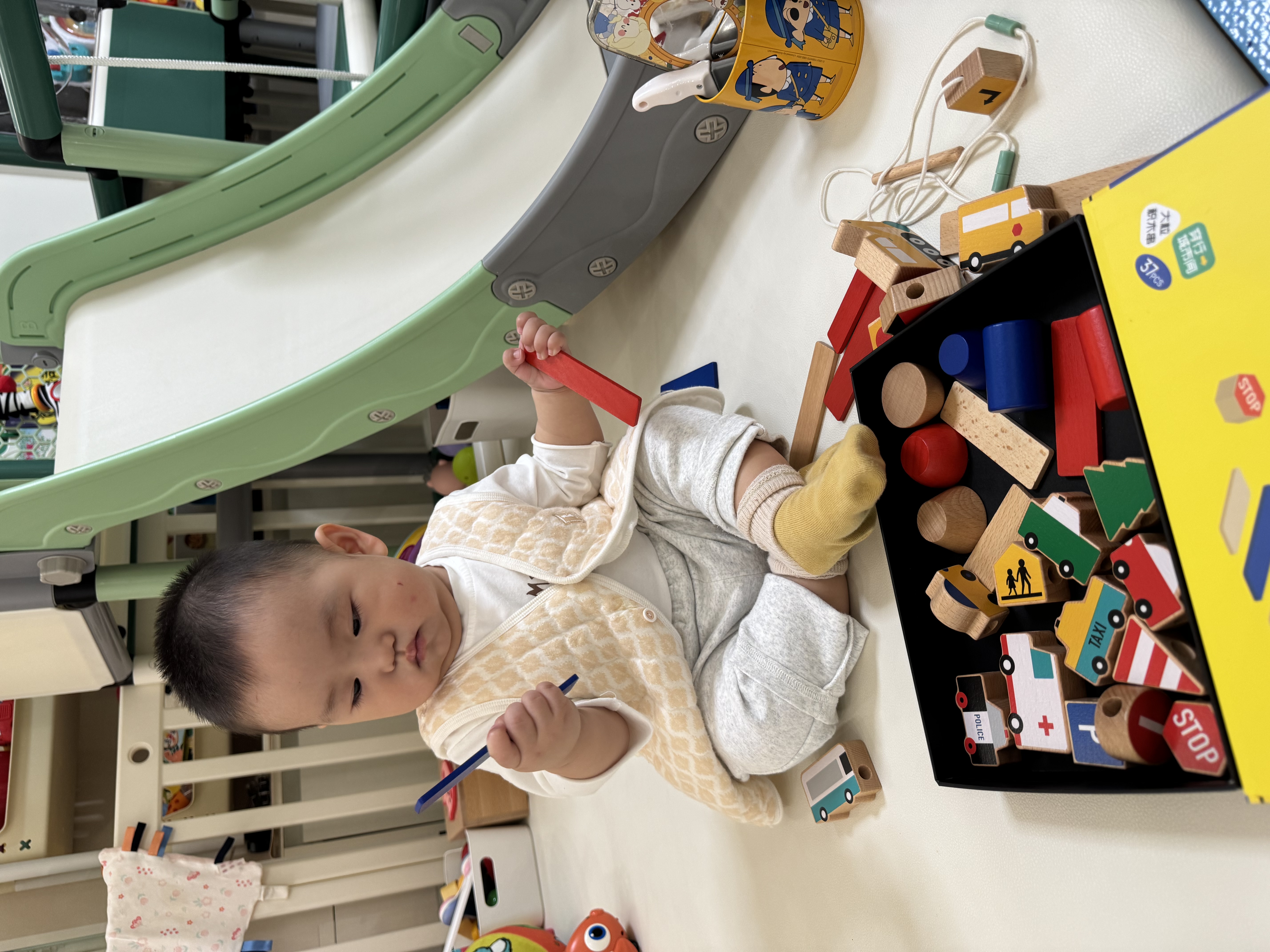 imikids大粒串珠积木幼儿童穿珠子玩具宝宝蒙氏穿线教具益智 穿行城市间 实拍图