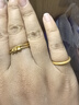 周六福（ZLF）  黄金戒指女硬金三生三世足金素圈指环 定价单个 沙面8号-0.85g 实拍图